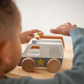 Patrolling the playroom with this adorable wooden police car toy! 🚔⁣
⁣
⁣
⁣
#Tryco #TrycoBaby #WoodenToys #PoliceCar #ClassicFun